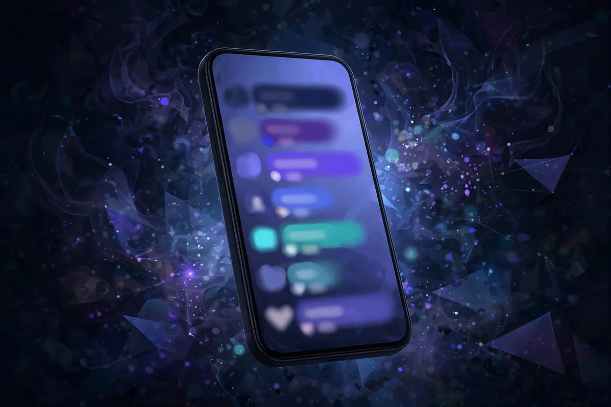 304 meaning slang - smartphone with social media comments concept