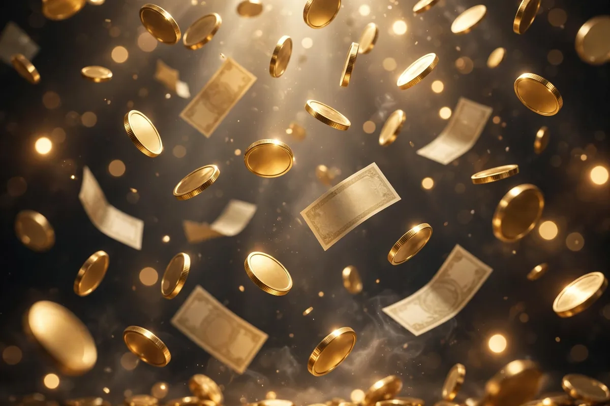 888 angel number meaning abundance - golden coins and prosperity