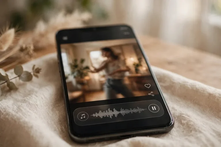 Audiodisplayed meaning - phone with audio overlay