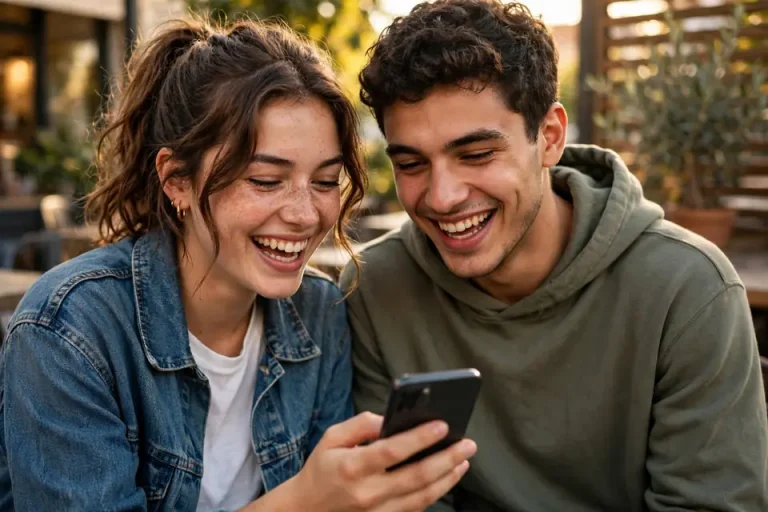 BBG meaning - friends texting on phones with messages