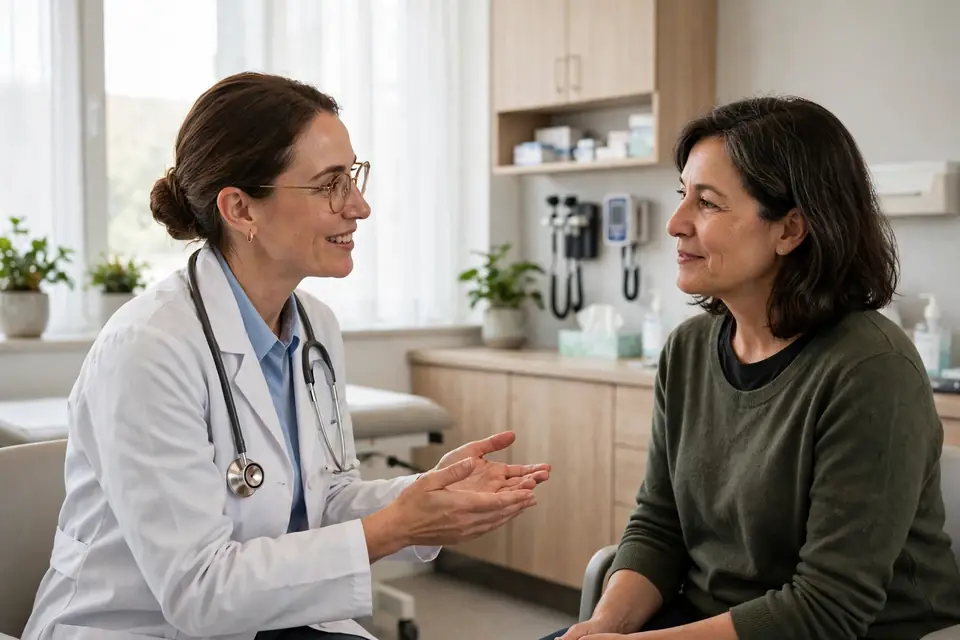 DDF meaning health - doctor consultation about sexual health testing