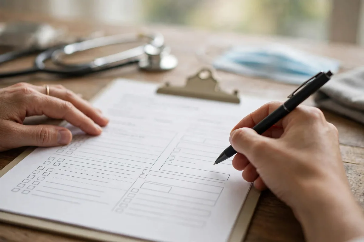 DNR meaning document - advance directive form with pen