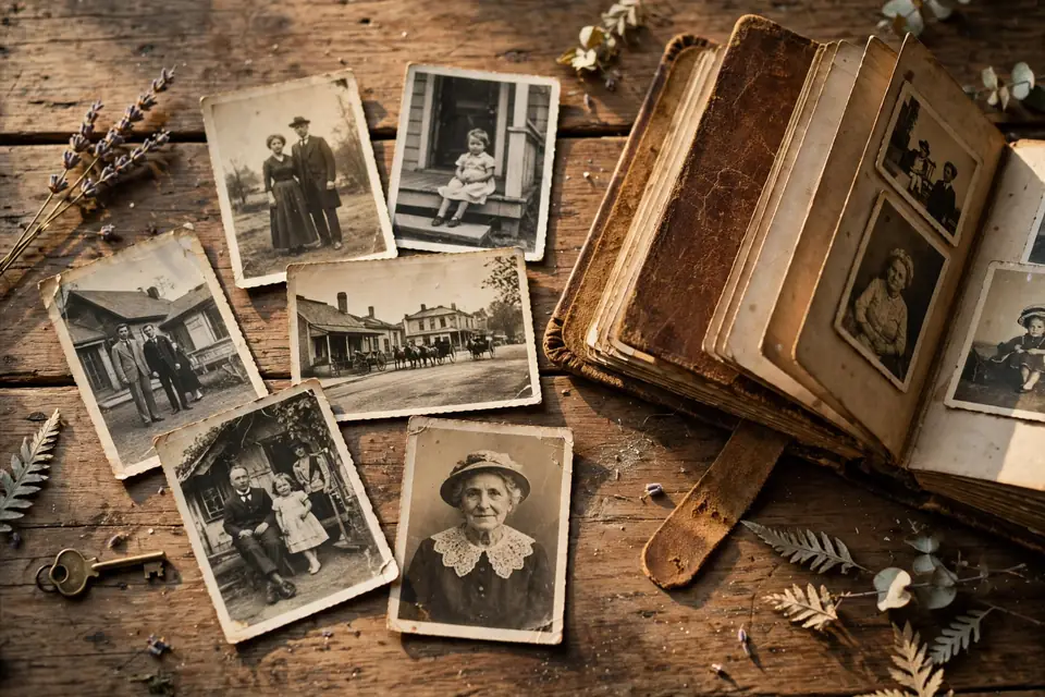 DTMF meaning photos - vintage photographs and photo album nostalgia