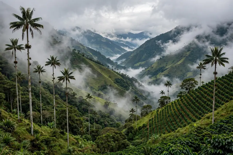 Encanto meaning Colombia - green mountains of coffee region