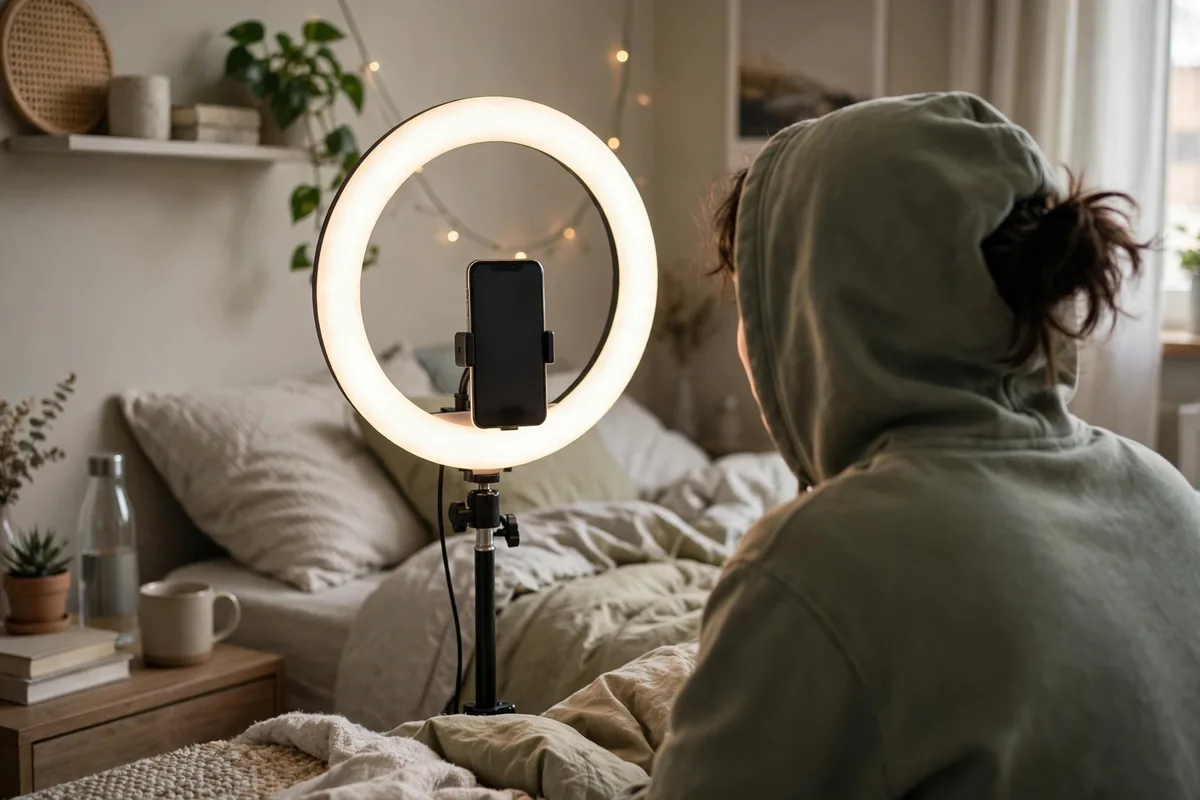 GNG meaning TikTok - person recording social media video
