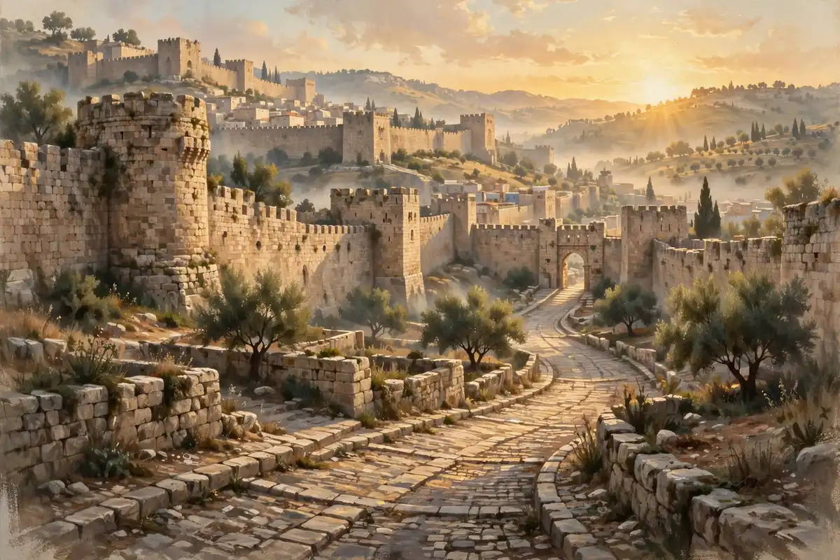 Hosanna meaning Jerusalem - ancient city procession