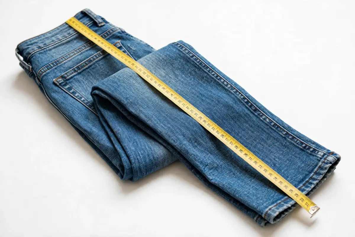 Inseam meaning - jeans with measuring tape