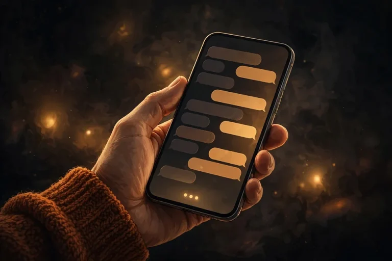 "..." meaning in text - smartphone screen showing a chat with an ellipsis of three dots