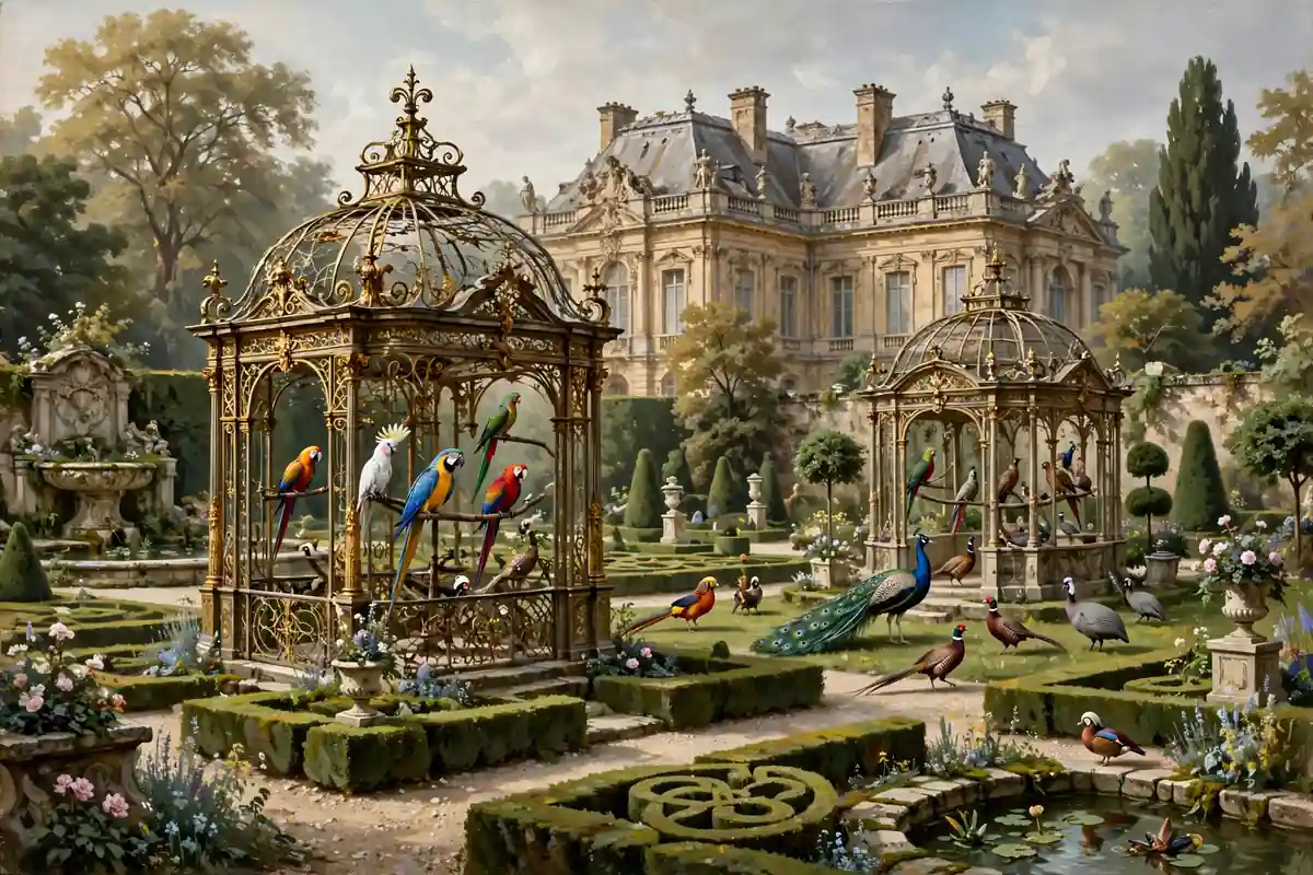 Menagerie meaning history - royal palace gardens with exotic animals