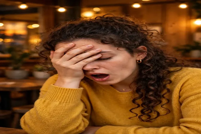 Oy vey meaning - person with exasperated facepalm expression