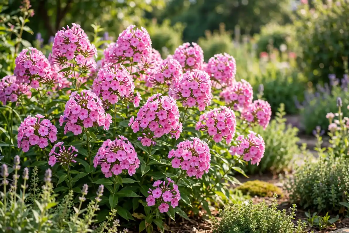 Phlox meaning - pink phlox flowers in garden