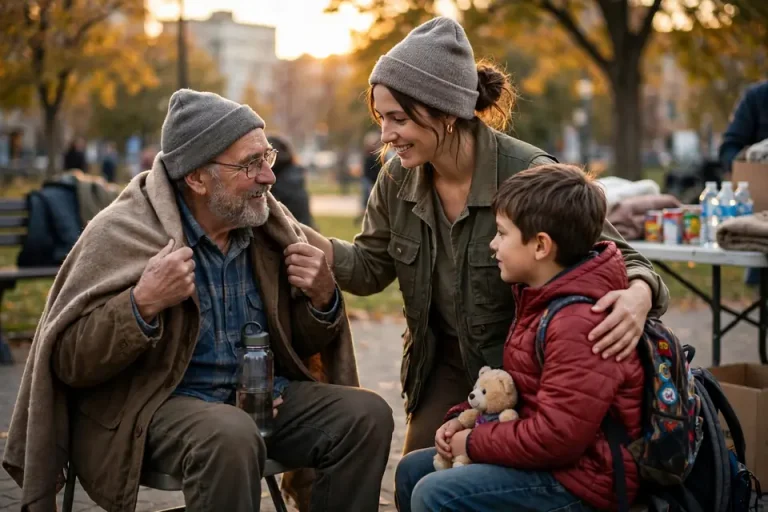 Righteous meaning - person helping others with compassion