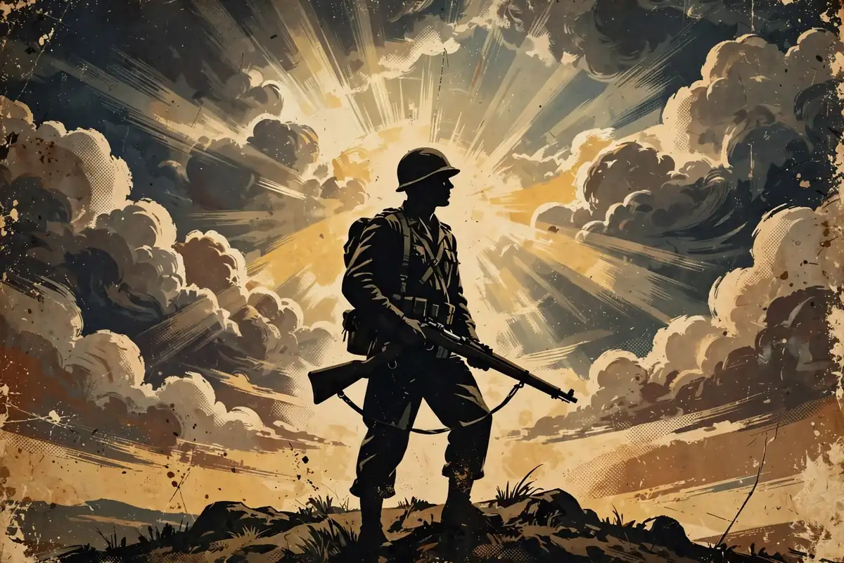 Snafu meaning soldier - vintage military poster style