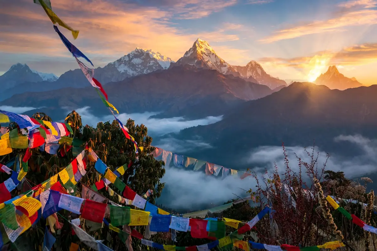Solti meaning - Himalayan mountains of Nepal representing Nepali culture