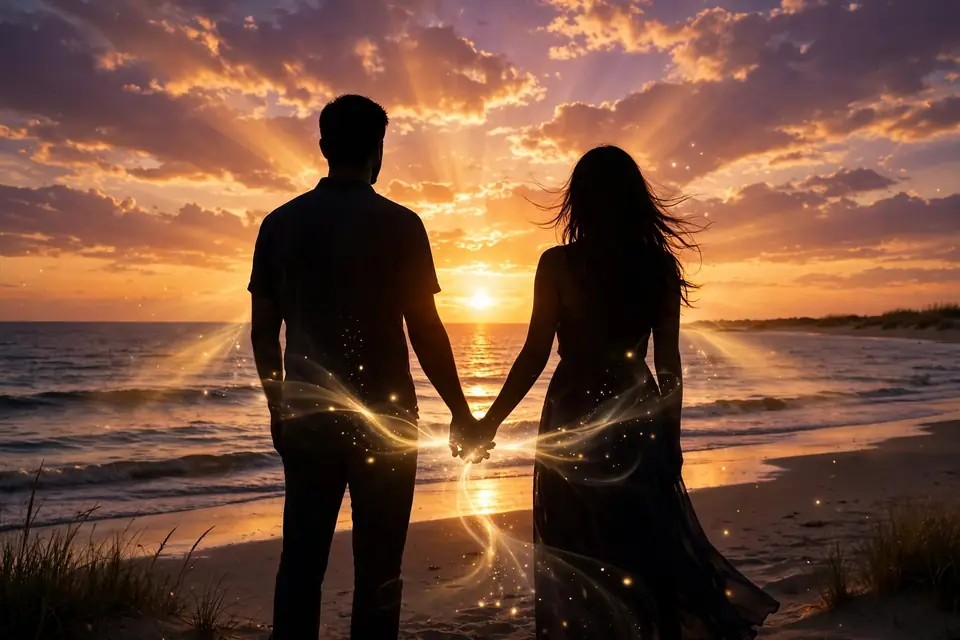 Soul ties meaning couple - couple silhouette at sunset