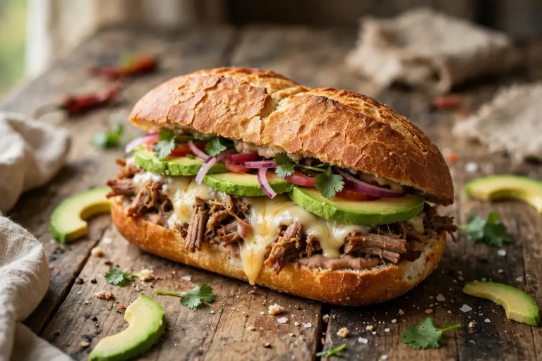Torta meaning - Mexican torta sandwich