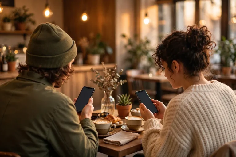 TTM meaning - friends texting on phones