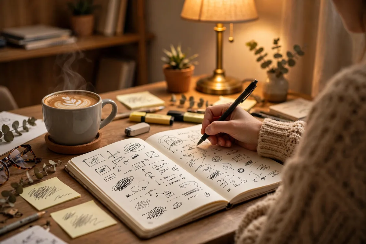 Whether meaning writing - person writing in notebook