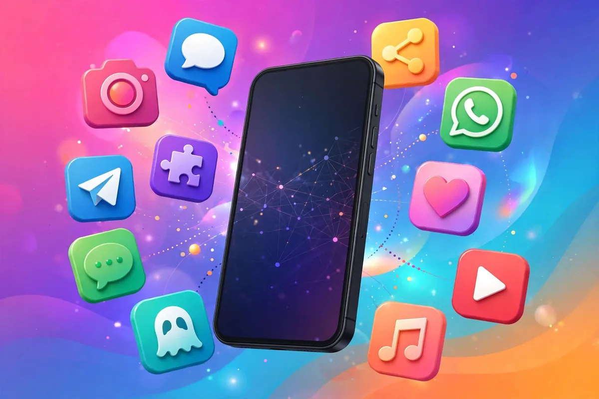 WSP meaning social media - phone with social apps