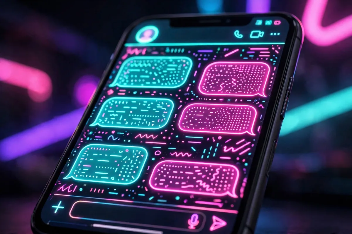 WTM meaning - smartphone showing text message conversation