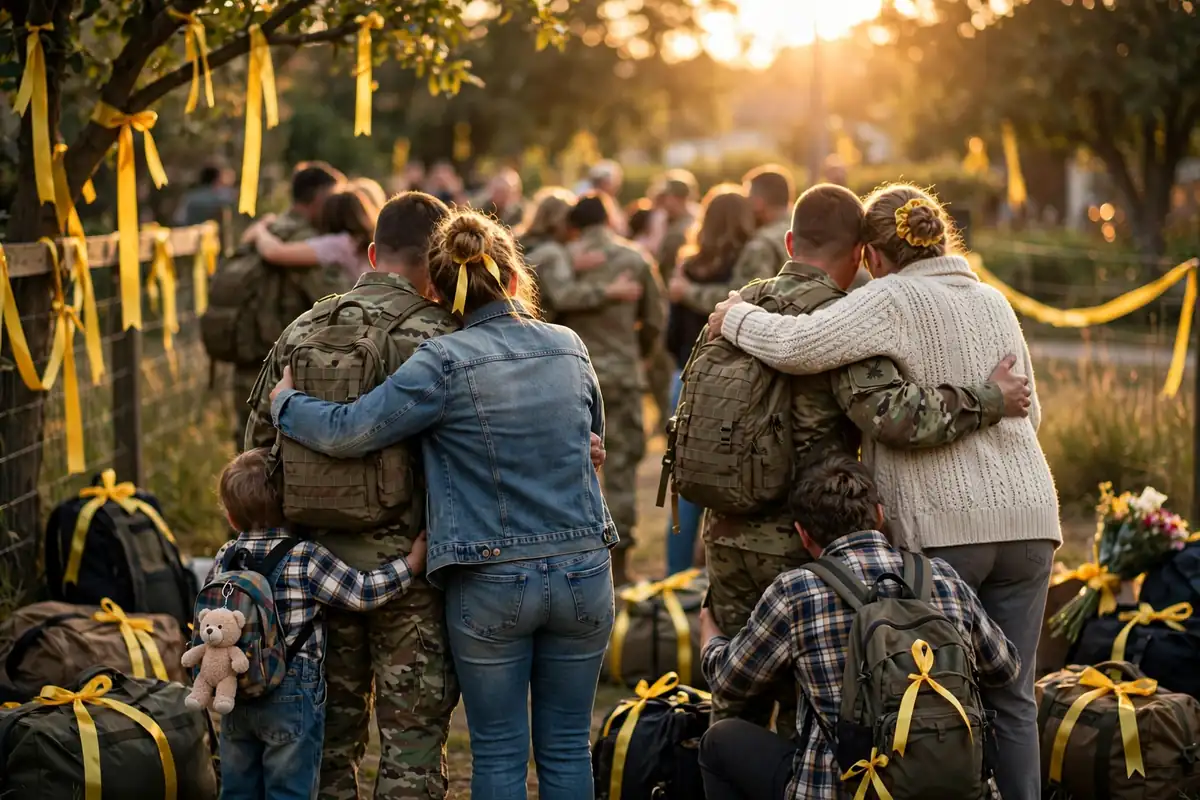 Yellow ribbon meaning troops - supporting military families